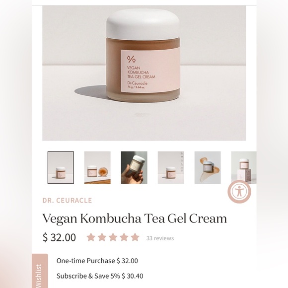 Dr. Ceuracle Vegan Kombucha Tea Gel Cream - Picture 3 of 5